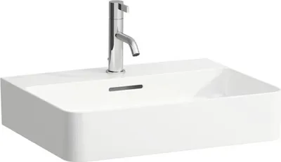 Produktbild von Laufen LF Val Waschtisch, Unterbau, 81028.2, 1 Hahnloch, mit Überlauf, 550x420, weiß, 1 Stk.