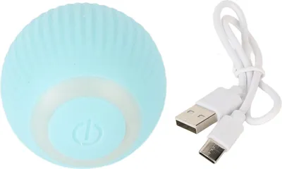 Produktbild von Lustiger Katzenball, elektrisch, Silikon, automatisch rotierend, intelligentes interaktives Spielzeug, Blau