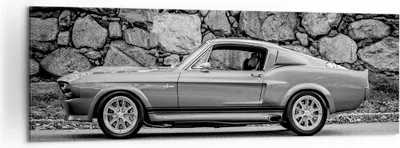 Produktbild von Bild auf Leinwand - Leinwandbild - Einteilig - Auto Ford Mustang - 160x50cm - Wand Bild - Wanddeko - Wandbilder - Leinwanddruck - Bilder - Wanddekoration - Leinwand bilder - Wandbild - AB160x50-5011
