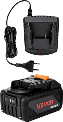 Image de Combinaison batterie et chargeur portable VEVOR 20 V, pack de batteries lithium-ion 4,0 Ah, autonomie prolongée, compatible avec les outils de série, pour un échange et une recharge rapide