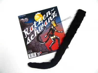 Produktbild von Katzenschwanz und Schnurrhaare, schwarz
