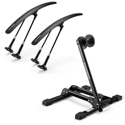 Produktbild von ROCKBROS Fahrradständer einpolig faltbar mit Schutzblech Set vorne hinten für MTB Rennrad 24-27,5 Zoll