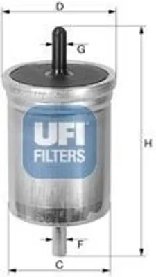 Produktbild von Kraftstofffilter UFI 31.561.00 für RENAULT LAGUNA I (B56, 556) Filtereinsatz