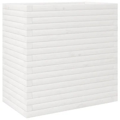 Produktbild von vidaXL Pflanzkübel Weiß 70x40x68,5 cm Massivholz Kiefer