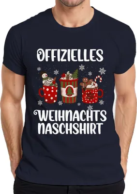 Produktbild von Weihnachten Naschen Faultier Lustig - Weihnachtsgeschenk Christmas Herren T-Shirt, Navy, L