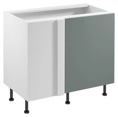 Obrázok produktu pre Predĺžená rohová skrinka SALERNO - šírka 100 cm, biela / zelená