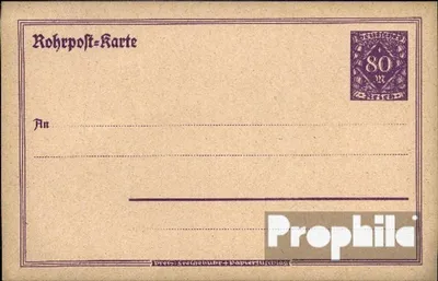 Produktbild von Belege Ganzsachen Deutsches Reich 1923 RP22 Amtliche Rohrpostkarte un Ziffer