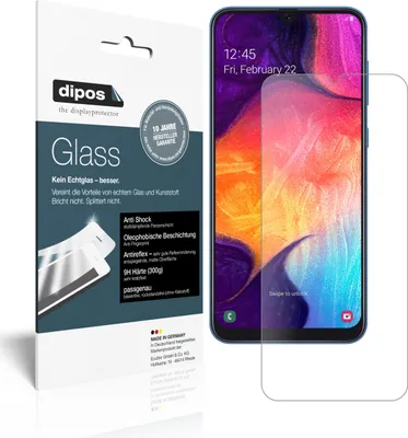 Produktbild von 2x Schutzfolie für Samsung Galaxy A50s matt - Anti-Shock 9H Folie dipos Glass Kunststoffglas