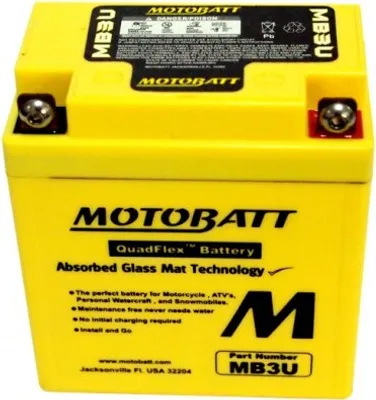 Obrázok produktu pre Motocyklová batéria MOTOBATT MB3U 3,8 Ah