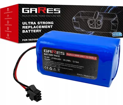 Obrázok produktu pre Gares Náhradná batéria pre Mamibot GREY EXVAC660 | 14,4V 2,1 Ah Li-Ion | Vysokovýkonná batéria pre robotický vysávač | Kompatibilná s Mamibot GREY EXVAC660 | Prémiová kvalita