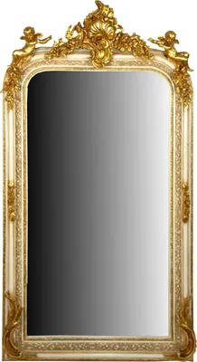 Obrázok produktu pre Casa Padrino Barokové nástenné zrkadlo v antickom štýle krémová / zlatá 85 x v. 160 cm - Nádherné barokové zrkadlo s krásnym zdobením