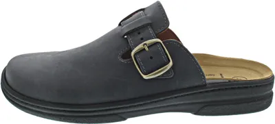Produktbild von Dunkle Leder Clogs anatomisch geformt mit Wechselfußbett Größe 45