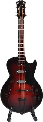 Produktbild von Miniatur-Gitarre aus Holz als Dekorationsornament - Naturfarben