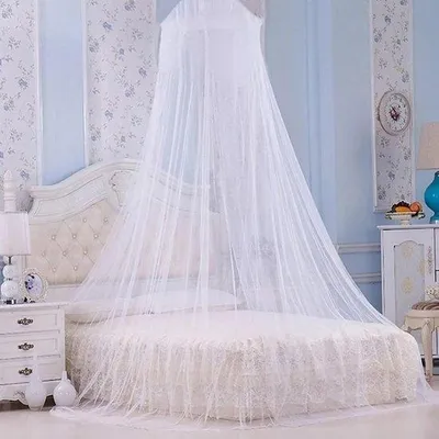 Produktbild von Weißes Mückennetz für Doppelbett, aufklappbar, groß, 9m