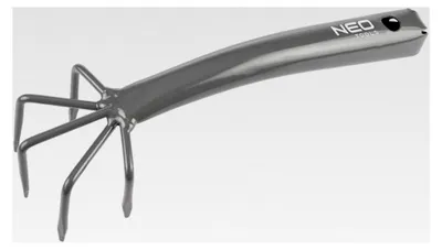Produktbild von Handgrubber für die Gartenpflege - Manuell Kultivator mit 5 Krallen - Gartenkrallen Handpflug zum Lockern und Belüften des Bodens - Länge 24 cm - Stahl