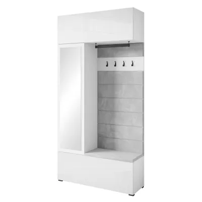 Obrázok produktu pre MINIO go for it, šatníková súprava "TOKAT", šatníková skriňa, 115 cm, so zrkadlom, biela farba