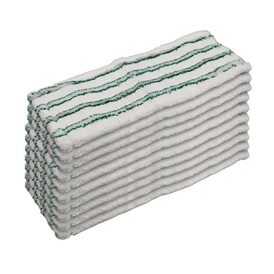 Produktbild von Wischmopp Profi Mikrofaser Wischmopp -Wischbezug für höchste Reinigungsansprüche, Grün, 40cm, 10er