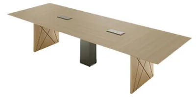 Produktbild von Konferenztisch Lux  Arbeitszimmer Bürotisch Braun Holzmöbel Schreibtische 360cm