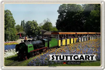 Produktbild von Blechschild Städte Stuttgart Killesbergbahn Park 30x20cm