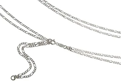 Produktbild von SILBERKETTEN STORE Bauchkette Figaro 2reihig - 925 Silber, Länge wählbar von 65-110cm - 75cm