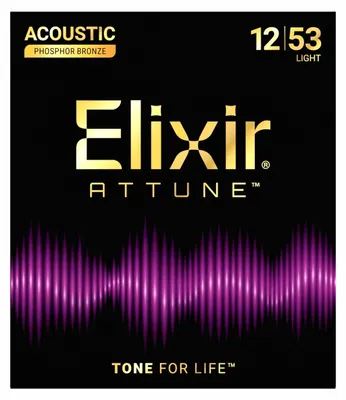 Produktbild von ELIXIR 21052 Attune Phosphor Bronze Light 012-053