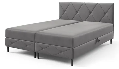 Immagine prodotto di Letto con rete a molle e contenitore, modello Wianec, finitura "Cenere", dimensioni 180 x 200 cm