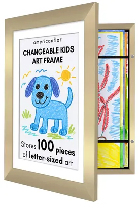 Fotolijst für Kinderzeichnungen A4 Gold 25,5x32 cm