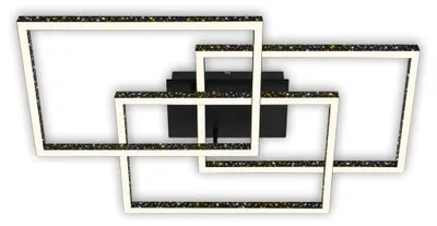 Produktbild von Briloner Leuchten FRAME - Wand-& Deckenleuchte - 3752015 - Glitzereffekt durch Laserlochoptik - Stufenweise dimmbar - Schwenkbar - Memoryfunktion - 80 x 49,5 x 13 cm