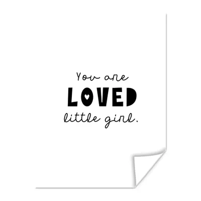 Produktbild von MuchoWow® Poster Zitate - Sprichwörter - Du bist geliebtes kleines Mädchen - Kinder - Liebe 120x160 cm - Wandbilder