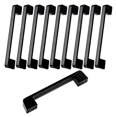 Produktbild von 10 Stück Möbelgriffe Schwarz für Schränke und Türen - Türgriff Schwarz, Schubladengriffe aus Zinklegierung, Bohrlochabstand 160 mm