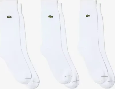 Produktbild von Lacoste 3er Pack Herren Jersey Socken Größe 39 bis 46 Weiß NEU