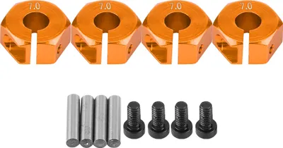 Produktbild von 12mm Universal Wheel Hex Hub Adapter für HSP Sakura 1/10 RC -Auto (7 mm, golden orange)