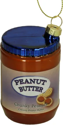 Produktbild von Christbaumschmuck Glas 9cm Erdnussbutter Figur Braun
