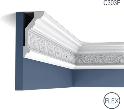 Produktbild von Eckleiste Orac Decor C303F LUXXUS flexible Leiste Zierleiste Deckenleiste Stuckgesims Blumen Einrichtungs Leiste 2 Meter