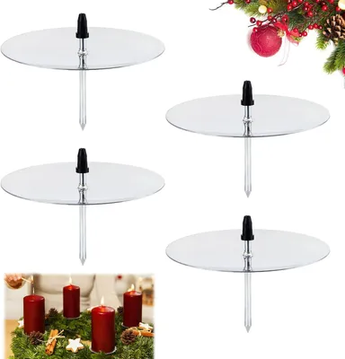 Produktbild von 6 cm Kerzenhalter für Adventskranz, goldfarben, Taozoey Adventskerzenhalter, Metall, Kerzenständer