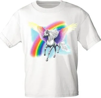 Produktbild von T-Shirt mit Print Pegasus 12664 weiß Gr. S-3XL Größe - XL