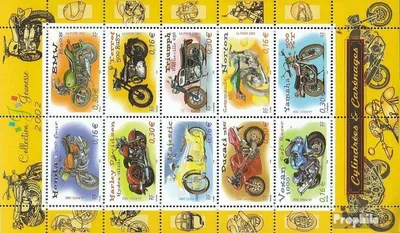 Produktbild von Briefmarken Frankreich 2002 Mi 3645-3654 Kleinbogen (kompl.Ausg.) postfrisch Motorräder