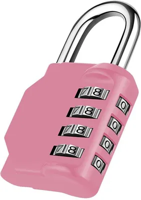 Immagine prodotto di Lucchetto a combinazione rosso a 4 cifre, resistente alle intemperie, per palestre e scuole; lucchetto da esterno resistente alle intemperie per porte e cancelli da giardino.