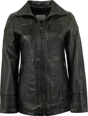 Produktbild von 7eleven - Damen Lederjacke Lammnappa schwarz : 36