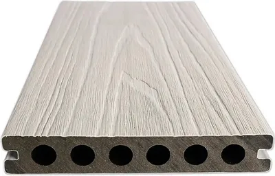 Produktbild von Konsta WPC Terrassendiele Nativo Hohlkammerprofil beschichtet 23x138x3000 mm Eiche weißgrau