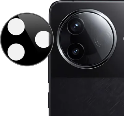 Produktbild von Xiaomi Poco F7 Pro Kamera Objektivschutz - IMAK 9H Panzerglas - Schwarz