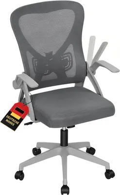 Produktbild von WOLTU Bürostuhl ergonomisch, 360° drehbar und höhenverstellbar, Schreibtischstuhl mit Lendenwirbelst : Grau Farbe: Grau