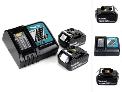 Produktbild von Makita Power Source Kit 199480-6 2x BL1860B + DC18RC