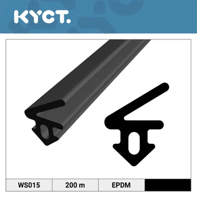 Produktbild von Fensterdichtung EPDM Schwarz für PVC Fenster & Türen Gummidichtung WS015 200m