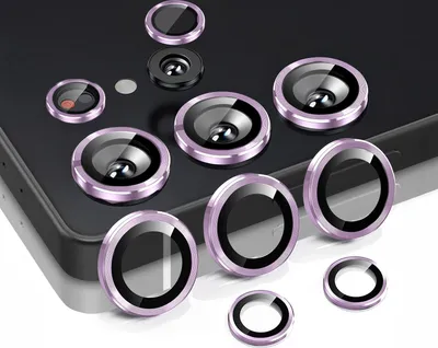 Produktbild von Kamera Linsenschutz Glas Set für Samsung Galaxy S25 Ultra Schutzglas Camera Linse Panzerfolie 9H Helles Violett
