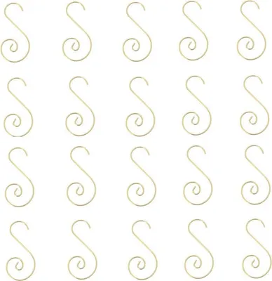 Produktbild von INF S-förmige Haken 20er Pack - Dekorative Haken für Weihnachtsbaumschmuck Gold