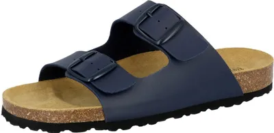 Produktbild von Pantolette Bioline Man aus Synthetik/Textil/Leder mit anpassbaren Schnallen, dämpfungsaktive EVA-Laufsohle, Gr. 39
