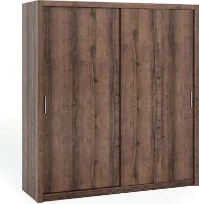 Produktbild von Schiebetürenschrank Zenit 200 cm, Schlafzimmerschrank, Schwebetürenschrank, Schrank (Farbe: Monastery Eiche, ohne Spiegel)