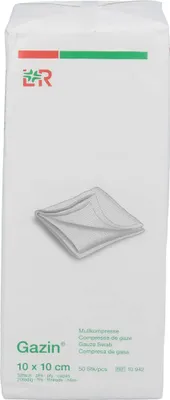 Zdjęcie produktu dla Gazin niesterylny kompres z gazy 10 x 10 cm 32-krotny, 50 kompresów