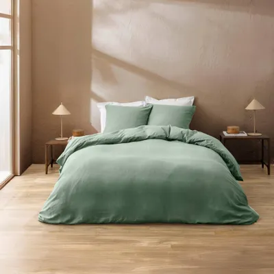 Image de Parure de lit - Douceur d'Intérieur - Clara - Coton - 240x220cm - Vert